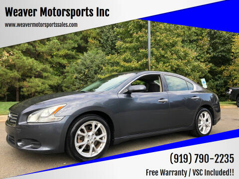 2012 Nissan Maxima for sale at Weaver Motorsports Inc in Cary NC