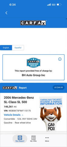 2006 Mercedes-Benz SL-Class SL 500