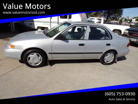 2002 Chevrolet Prizm for sale at Value Motors in Watertown SD