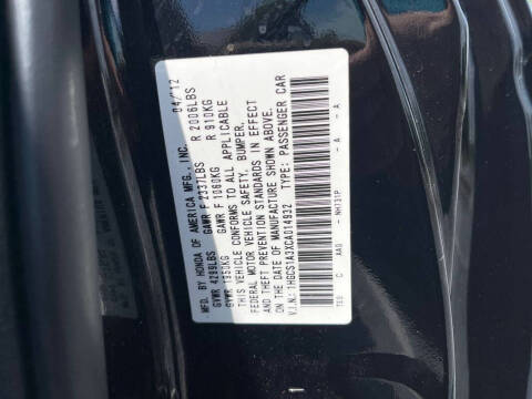 2012 Honda Accord LX-S