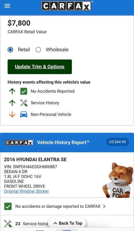 2016 Hyundai Elantra SE