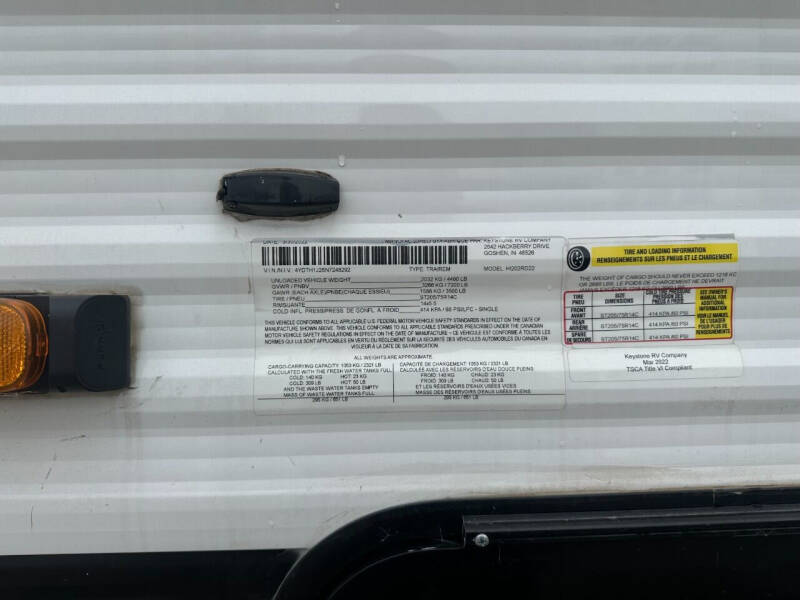 2022 Keystone RV Hideout 202 RD