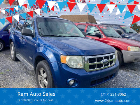 2008 Ford Escape for sale at Ram Auto Sales in Gettysburg PA
