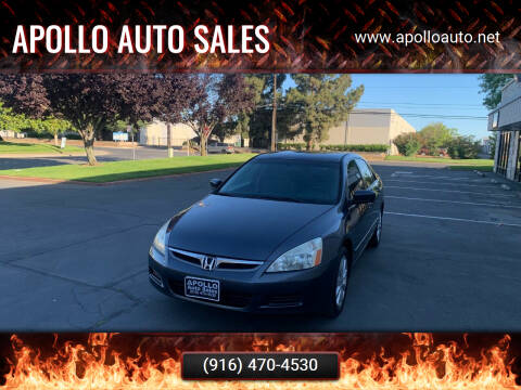 2007 Honda Accord for sale at APOLLO AUTO SALES in Sacramento CA
