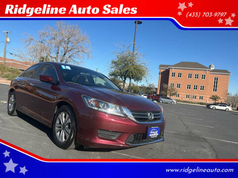 2014 Honda Accord for sale at Ridgeline Auto Sales in Saint George UT
