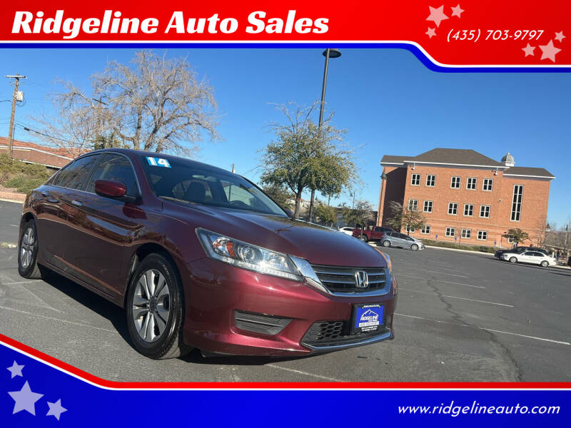 2014 Honda Accord for sale at Ridgeline Auto Sales in Saint George UT