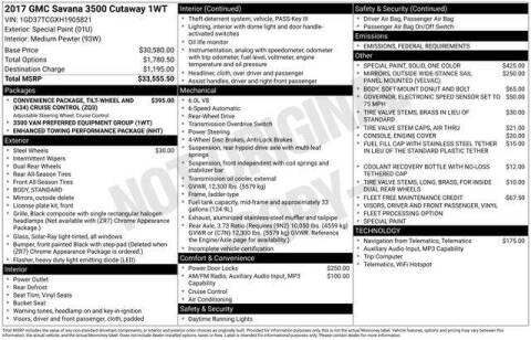 2017 GMC Savana 3500