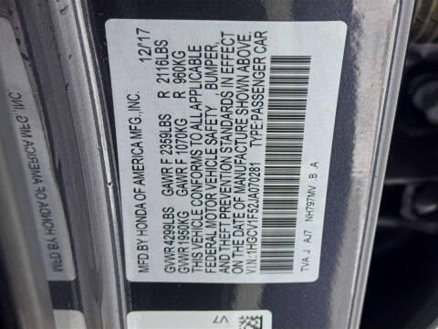 2018 Honda Accord EX-L