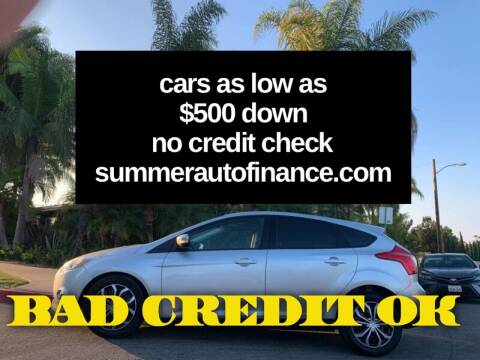 2012 Ford Focus for sale at SUMMER AUTO FINANCE in Costa Mesa CA