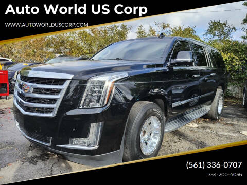 2016 Cadillac Escalade ESV for sale at Auto World US Corp in Plantation FL