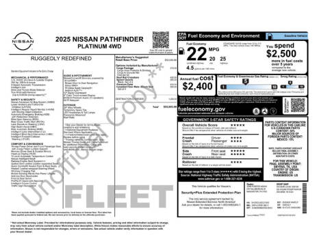2025 Nissan Pathfinder Platinum
