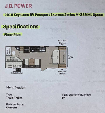 2019 Keystone RV Passport Express Ultra Lite
