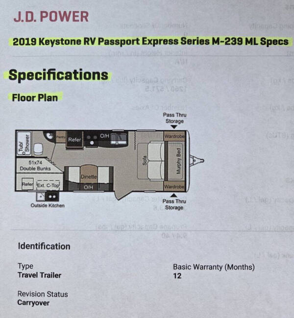 2019 Keystone RV Passport Express Ultra Lite