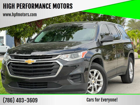 2018 Chevrolet Traverse for sale at HIGH PERFORMANCE MOTORS in Hollywood FL