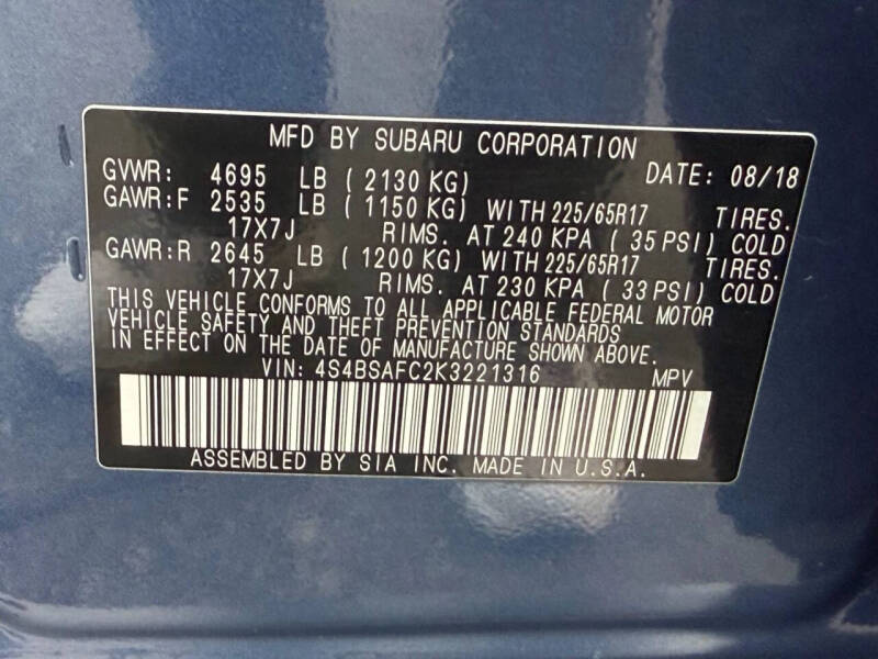 2019 Subaru Outback 2.5i Premium