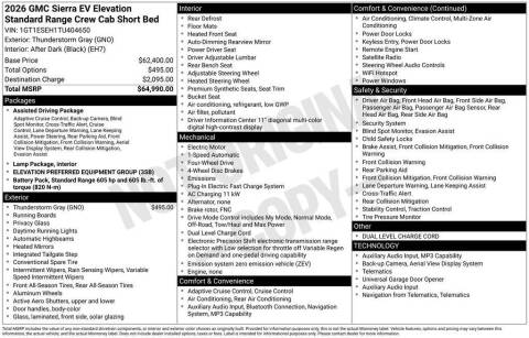 2026 GMC Sierra EV Elevation