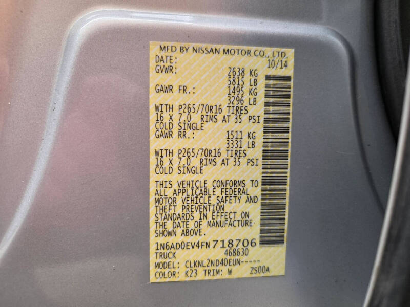2015 Nissan Frontier