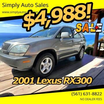 2001 Lexus RX 300 for sale at Simply Auto Sales in Lake Park FL