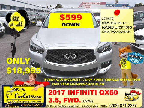 2017 Infiniti QX60 for sale at The Car Company - $599 down in Las Vegas NV