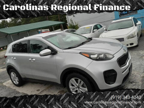 2017 Kia Sportage for sale at Carolinas Regional Finance in Henderson NC