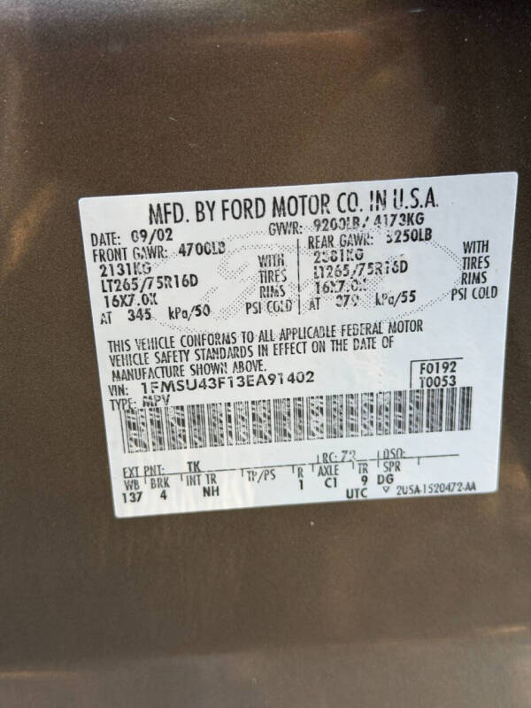 2003 Ford Excursion Limited