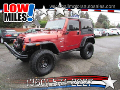 1998 Jeep Wrangler for sale at Hall Motors LLC in Vancouver WA
