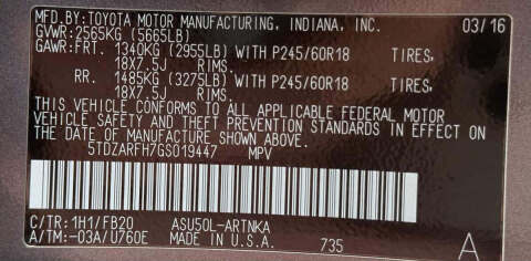 2016 Toyota Highlander LE