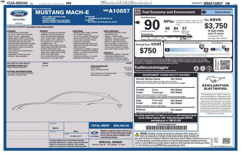 2021 Ford Mustang Mach-E Premium First Edition
