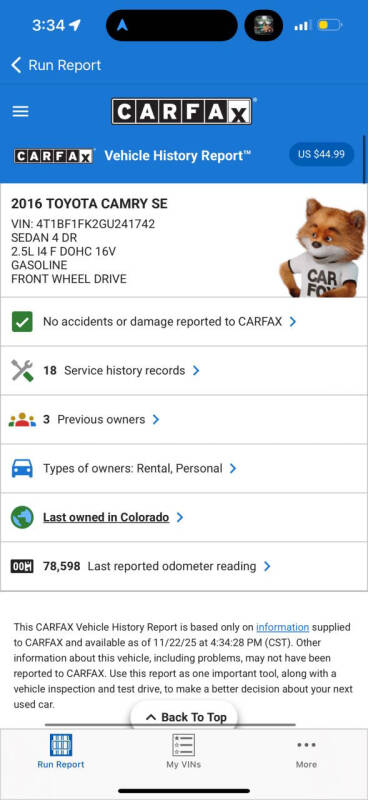 2016 Toyota Camry SE