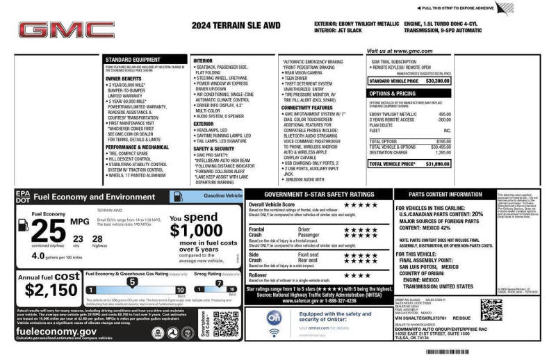 2024 GMC Terrain SLE