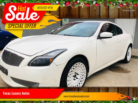 2010 Infiniti G37 Coupe for sale at Texas Luxury Auto in Cedar Hill TX