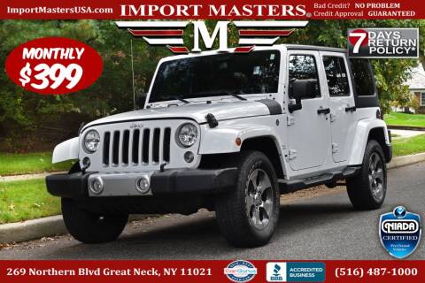 2018 Jeep Wrangler JK Unlimited for sale at Import Masters in Great Neck NY