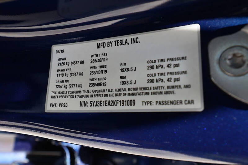 2019 Tesla Model 3 Standard Range Plus