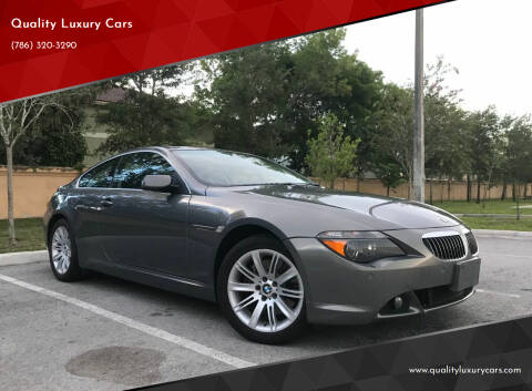 2006 BMW 6 Series for sale at Quality Luxury Cars in North Miami FL