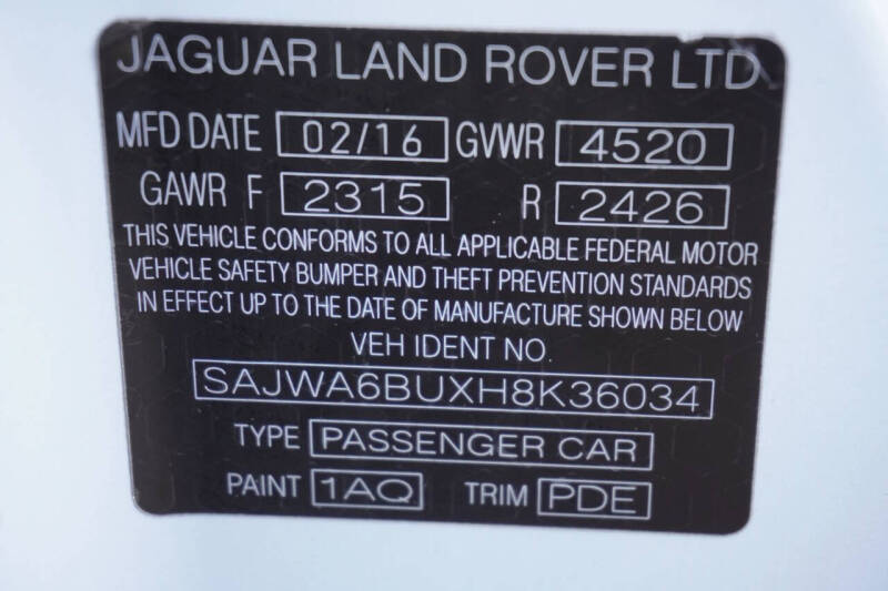 2017 Jaguar F-TYPE S British Design Edition