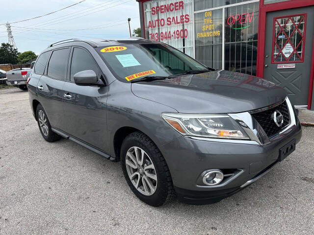 2016 Nissan Pathfinder for sale at SPENCER AUTO SALES in South Houston, TX