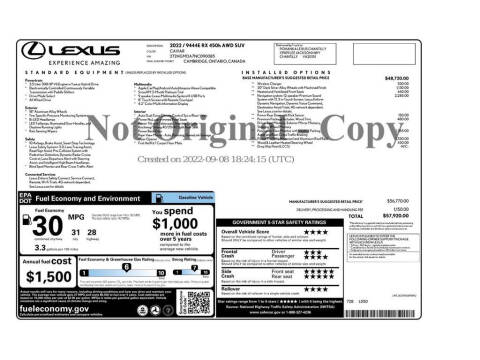 2022 Lexus RX 450h