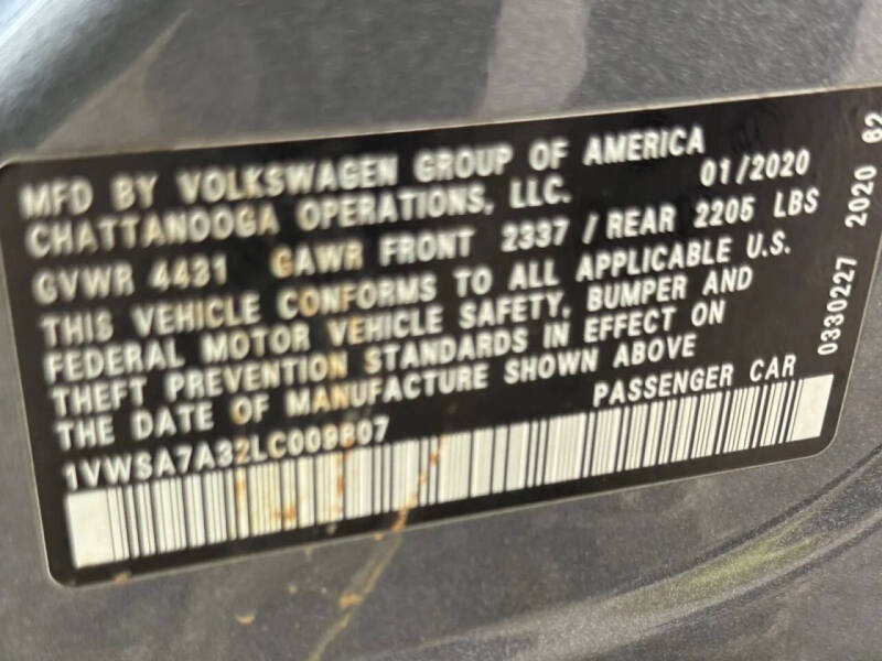 2020 Volkswagen Passat SE