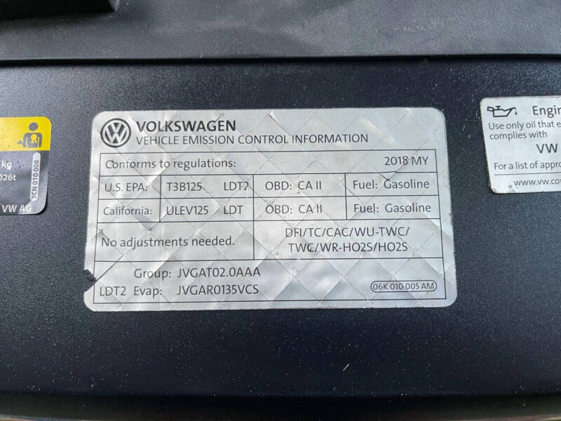 2018 Volkswagen Atlas 2.0T S