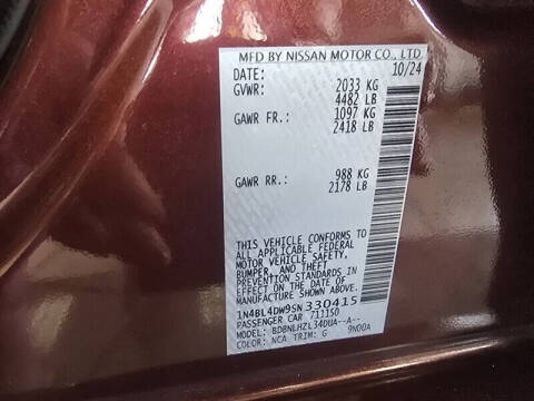 2025 Nissan Altima 2.5 SV