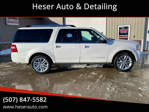 2015 Ford Expedition EL for sale at Heser Auto & Detailing in Jackson MN
