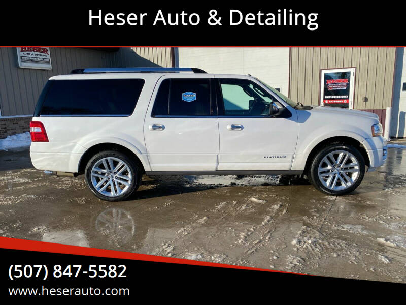 2015 Ford Expedition EL for sale at Heser Auto & Detailing in Jackson MN