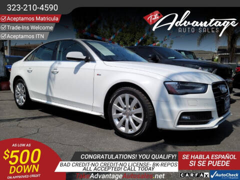 2015 Audi A4 for sale at ADVANTAGE AUTO SALES INC in Bell CA