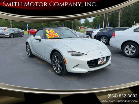 2016 Mazda MX-5 Miata for sale at Smith Motor Company, Inc. in Mc Cormick SC