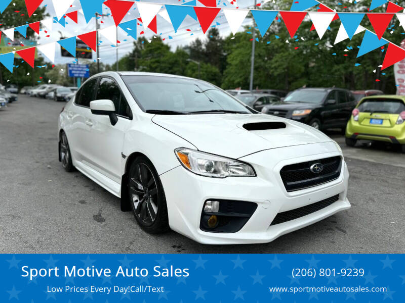 2016 Subaru WRX for sale at Sport Motive Auto Sales in Seattle WA