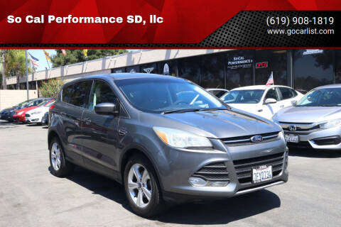 2014 Ford Escape for sale at So Cal Performance SD, llc in San Diego CA