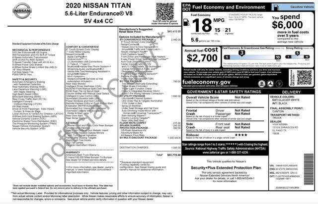 2020 Nissan Titan SV