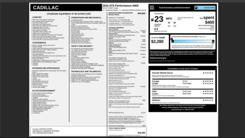 2015 Cadillac ATS 2.0T Performance