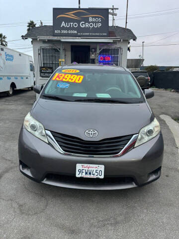 2011 Toyota Sienna for sale at BROS AUTO GROUP LLC in Salinas CA