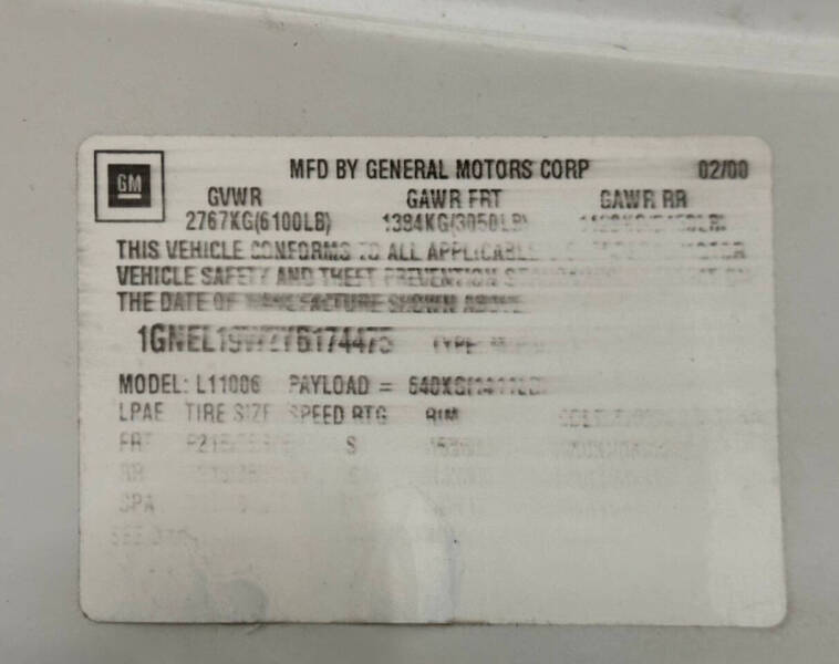 2000 Chevrolet Astro